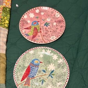 Colorful Bird Pattern Plates by Pier 1